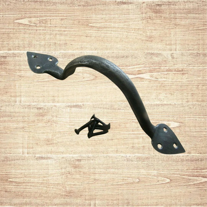 Handforged Wiltshire Pull Handle Antique Iron Small 245mm