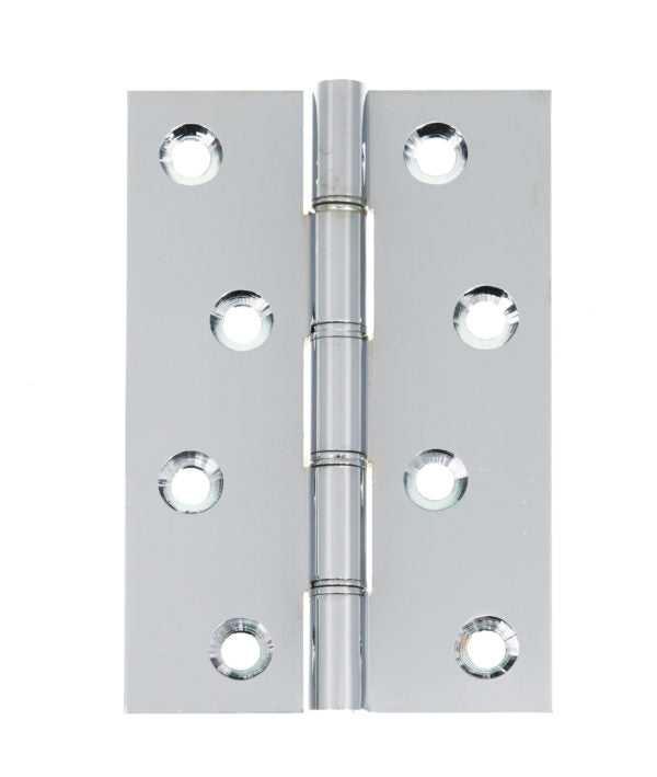 Double Phosphor Bronze Washered Hinge Polished Chrome Pack of 2