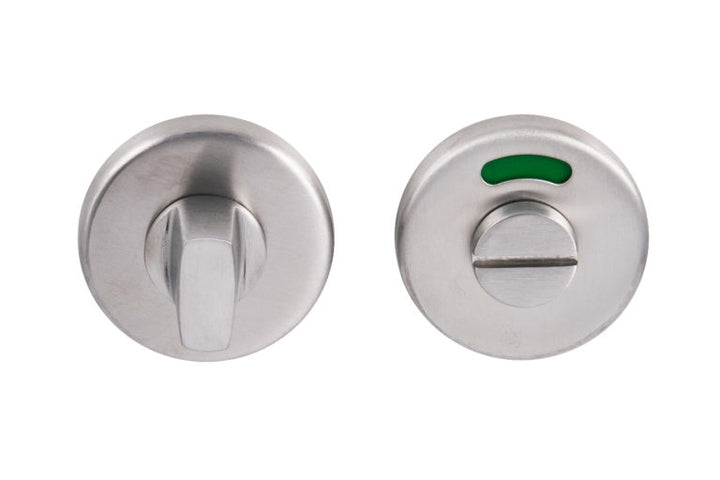Indicating Bathroom Thumbturn & Release Satin Stainless Steel Fire Rated