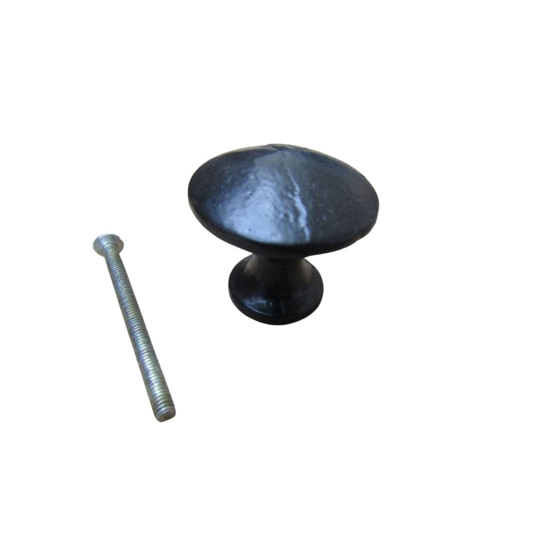 Kettle Cabinet Knob Black Antique 38mm
