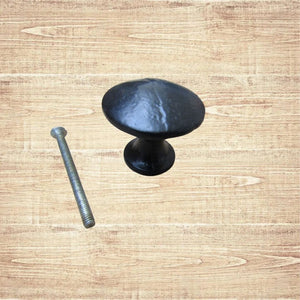 Kettle Cabinet Knob Black Antique 38mm
