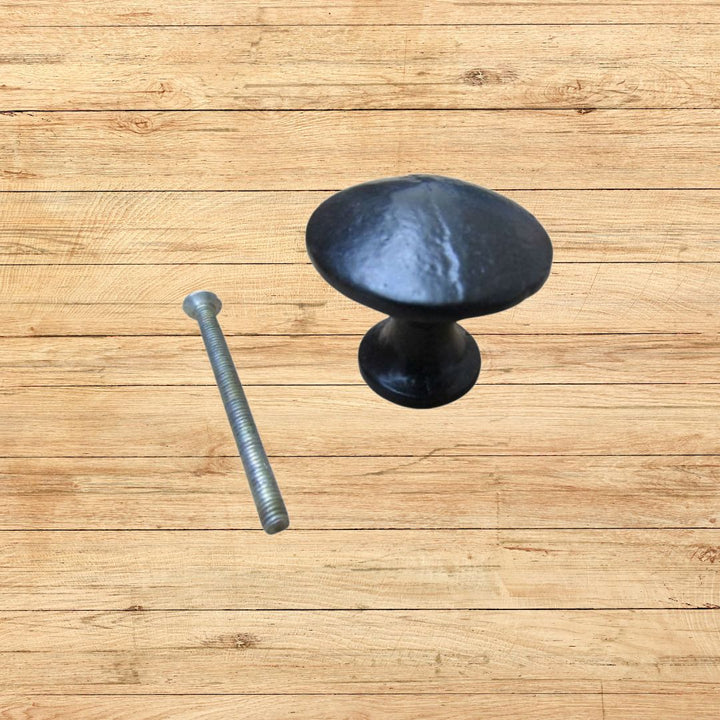 Kettle Cabinet Knob Black Antique 38mm