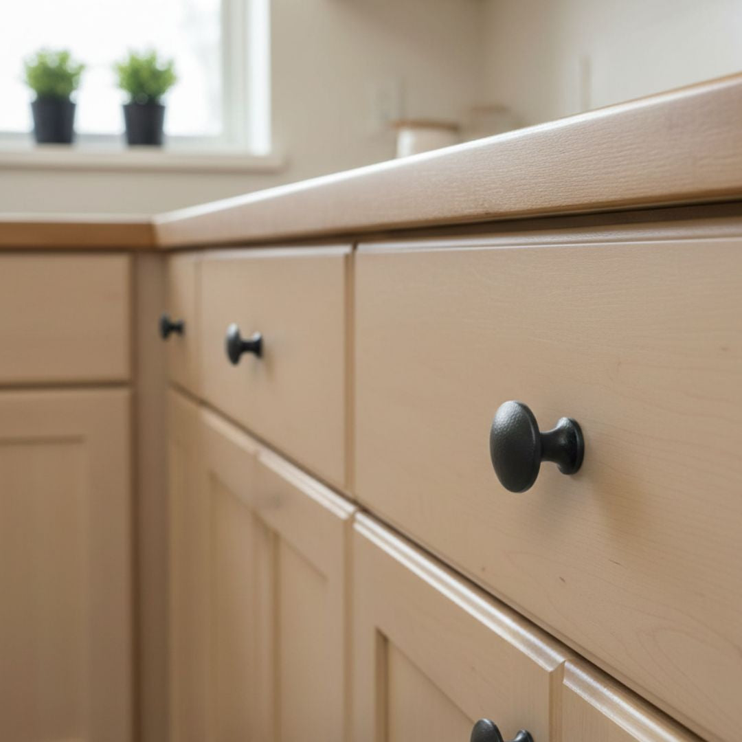 Kettle Cabinet Knob Black Antique 38mm