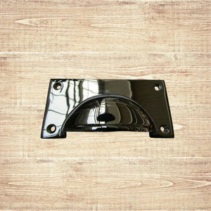 Large Lipped Rectangular Cup Pull Handle Polished Chrome
