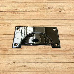 Large Lipped Rectangular Cup Pull Handle Polished Chrome