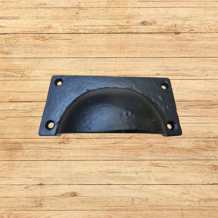 Black Antique Large Rectangular Cup Pull Handle

