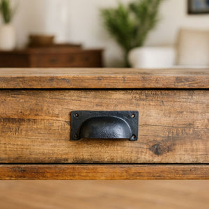 Black Antique Large Rectangular Cup Pull Handle
