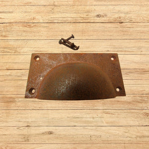 Rust Large Rectangular Cup Pull Handle