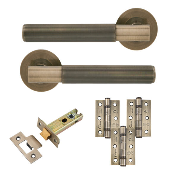 Linear Door Lever Latch Pack with Hinges