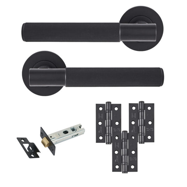 Linear Door Lever Latch Pack with Hinges