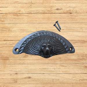 Antique Iron Lion Head Cabinet Cup Pull Handle