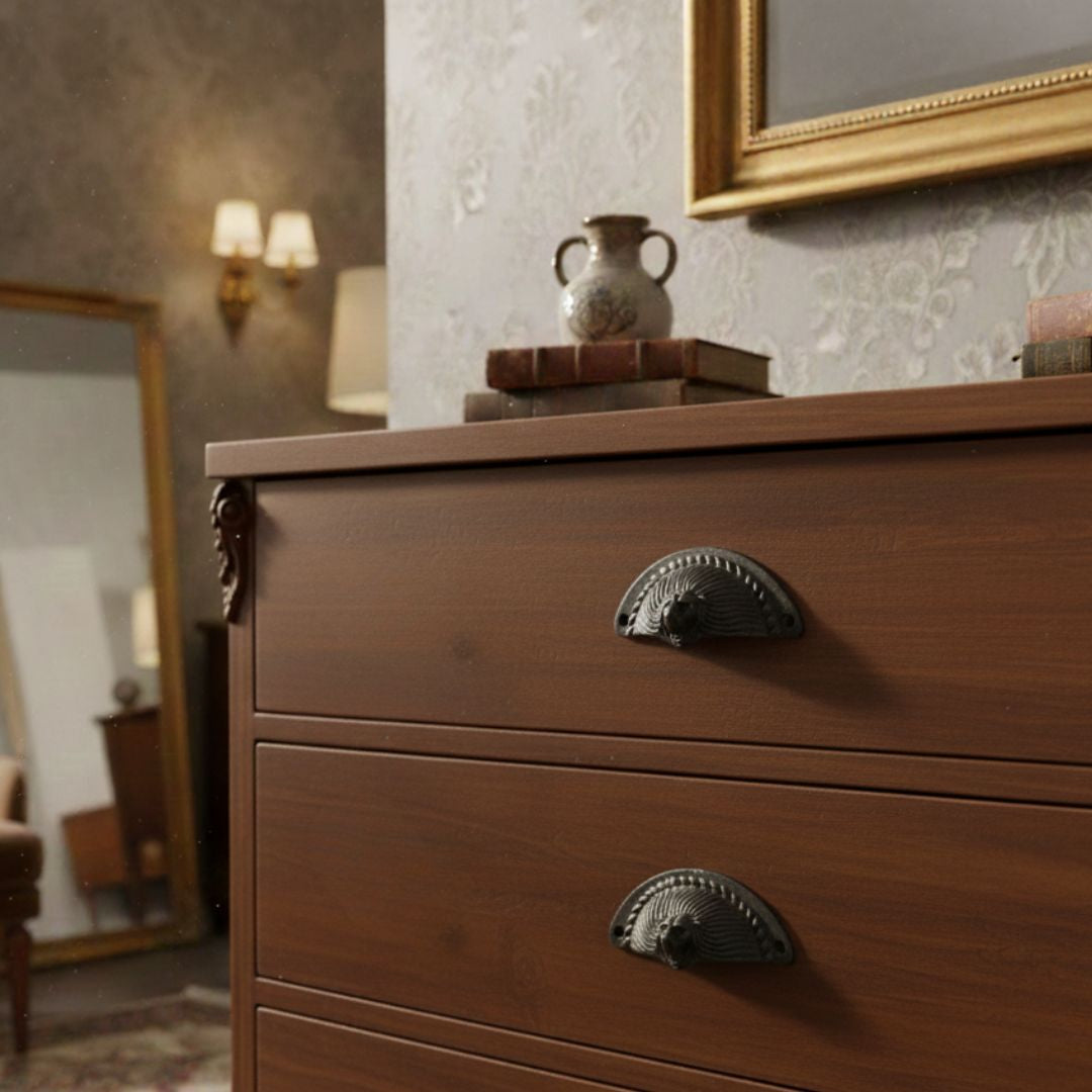 Antique Iron Lion Head Cabinet Cup Pull Handle