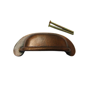 Antique Copper Lipped Rear Fix Cup Pull Handle