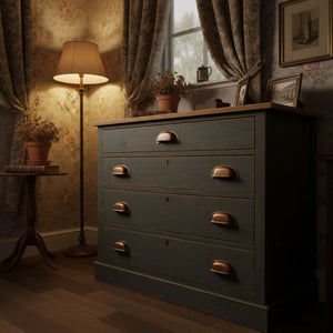 Antique Copper Lipped Rear Fix Cup Pull Handle