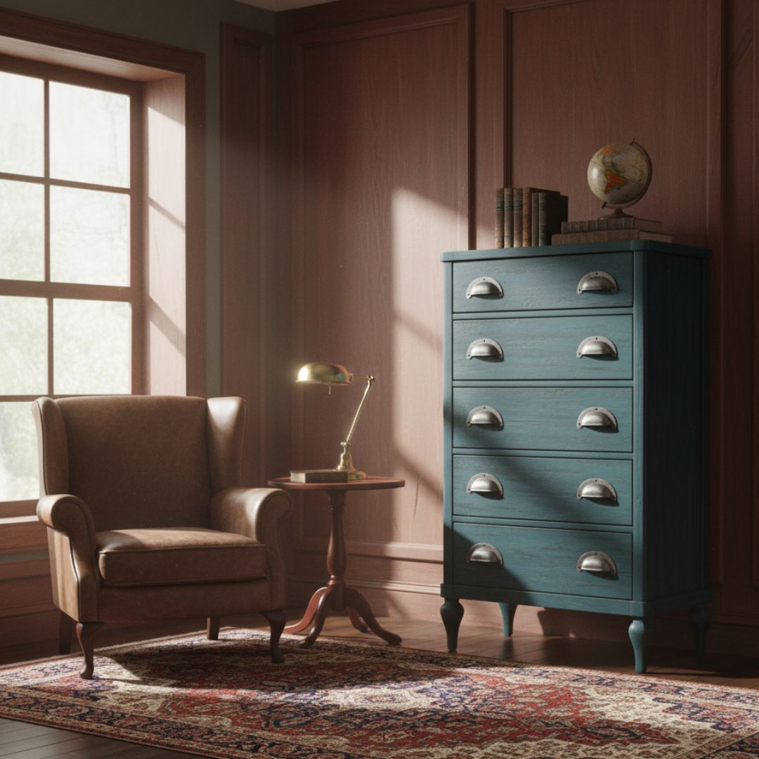 Antique Iron Lugged Pressed Steel Cup Pull Handle
