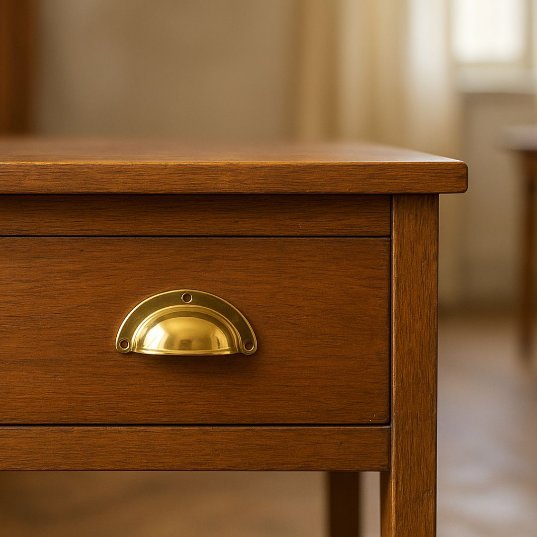 Polished Brass Lugged Pressed Steel Cup Pull Handle