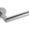 Fire Rated Mitred Lever on Rose Door Handle Stainless Steel