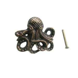 Octopus Knob Antique Brass