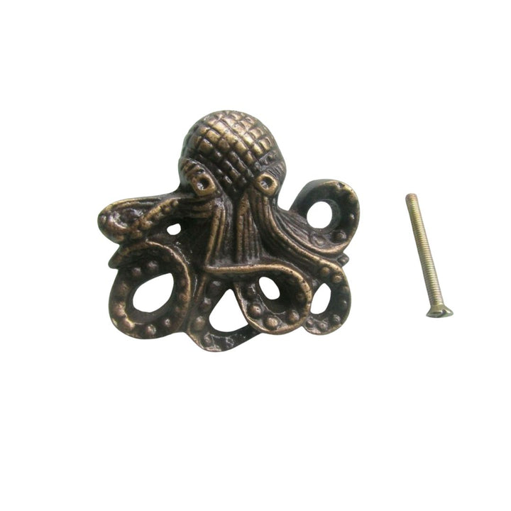 Octopus Knob Antique Brass