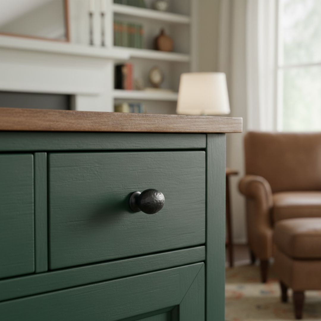 Old Hill Hammered Oval Cabinet Knob Black Antique 38mm