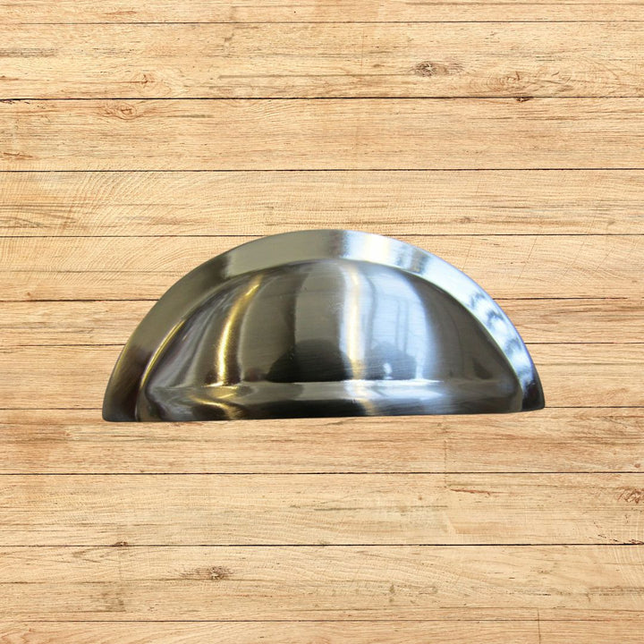 Oxford Rear Fix Cabinet Cup Pull Handle Satin Nickel