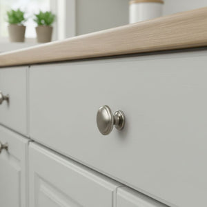 Oxford Round Cabinet Knob Satin Nickel 38mm