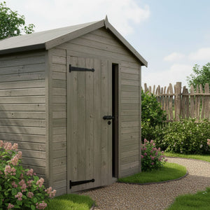 Pair of Penny End Cabinet Door Hinges Black Wax Finish 8"