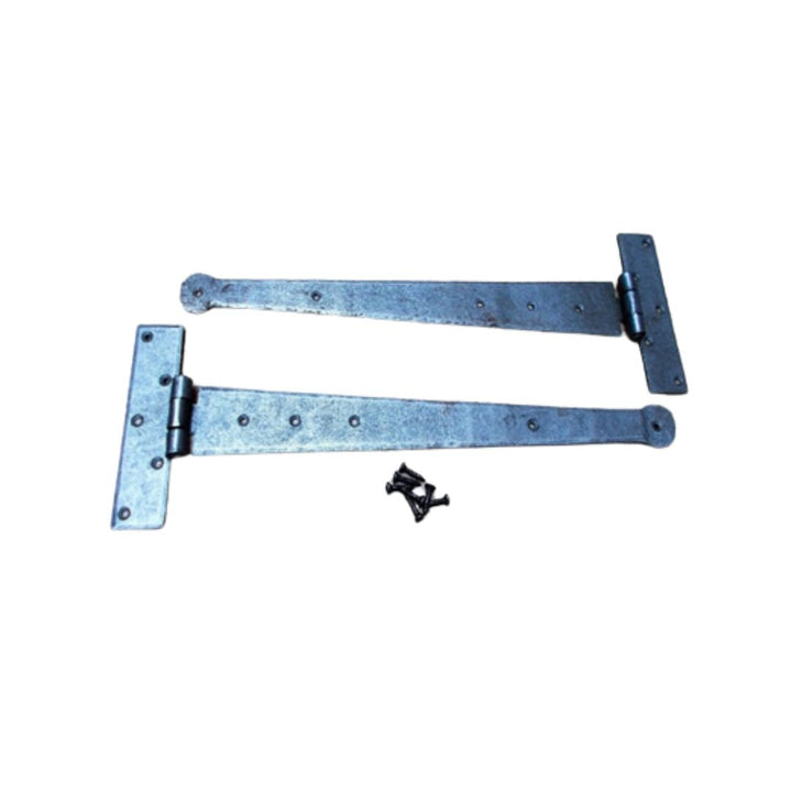 Pair of Penny end Cabinet Door hinge Antique Iron 10" 