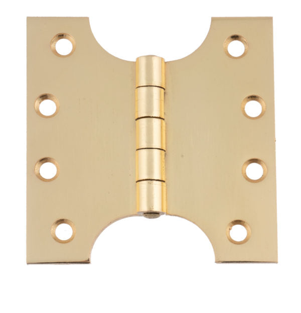 Parliament Butt Door Hinge 102x51x102mm Polished Brass Pack of 2