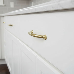 Penny Bow Cabinet Pull Handle Polished Brass