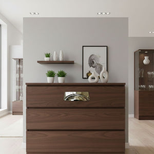 Polished Chrome Rear Fix Rectangular Cup Pull Handle