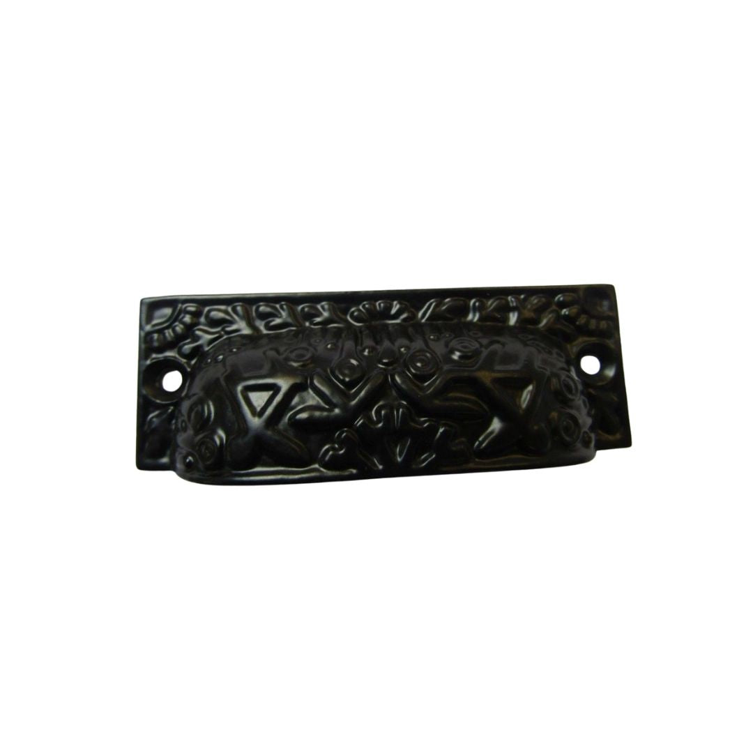 Rectangular Inca Cup handle Black on Iron
