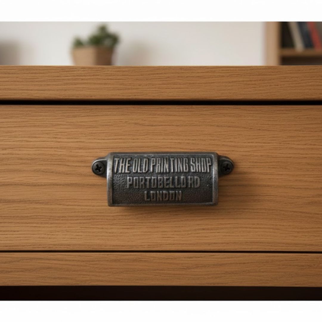 Retro Chest Drawer Cup Handle Portobello
