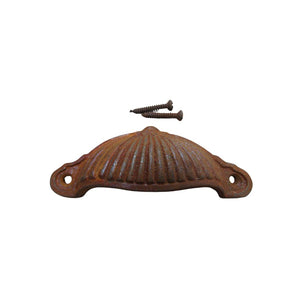 Ridged Cup Pull Handle Rust
