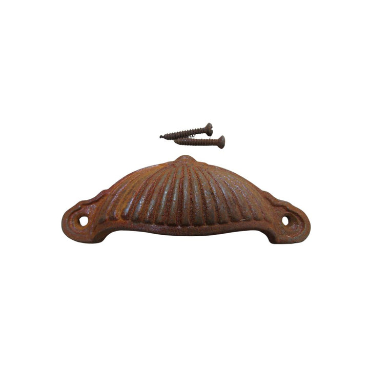 Ridged Cup Pull Handle Rust
