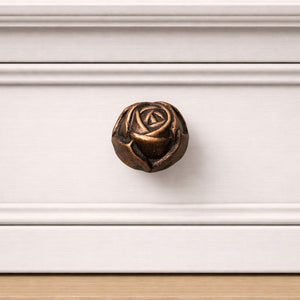 Rose Cabinet Knob Antique Copper 32mm
