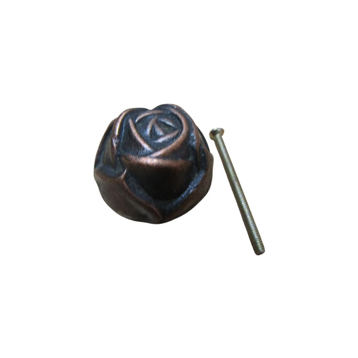 Rose Cabinet Knob Antique Copper 32mm
