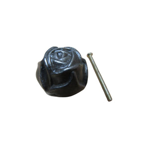 Rose Cabinet Knob Antique Iron 32mm
