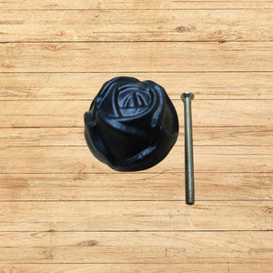 Rose Cabinet Knob Black Antique 32mm
