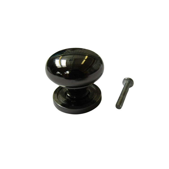 Round Cabinet Knob Black Nickel 30mm