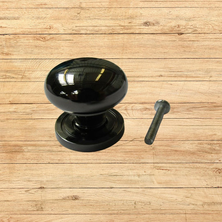 Round Cabinet Knob Black Nickel 30mm
