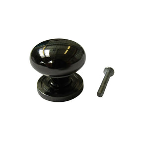 Round Cabinet Knob Black Nickel 30mm
