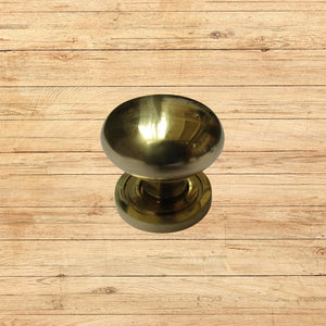 Round Cabinet and Cupboard Door Knob Polished Brass 30mm
