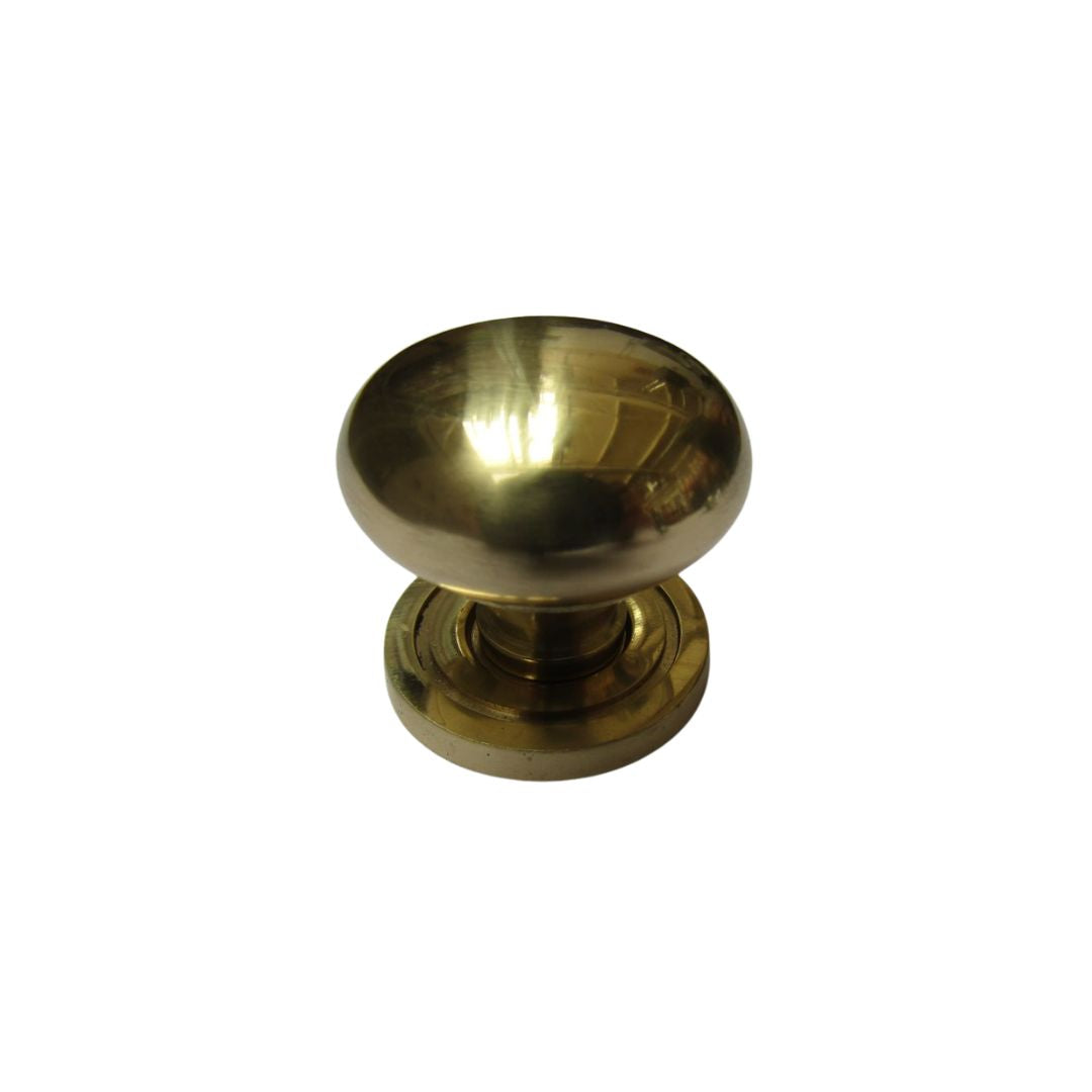 Round Cabinet and Cupboard Door Knob Polished Brass 30mm
