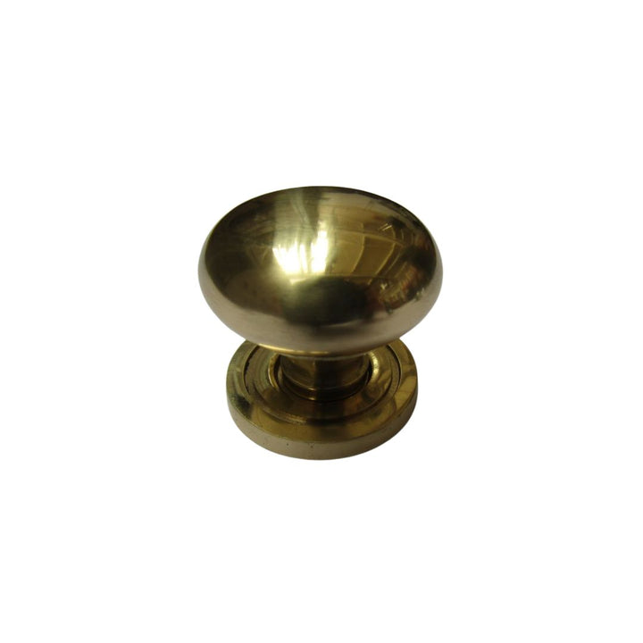 Round Cabinet and Cupboard Door Knob Polished Brass 30mm
