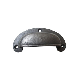 Round Lipped Cabinet Cup Pull Handle antique iron

