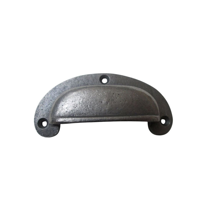 Round Lipped Cabinet Cup Pull Handle antique iron
