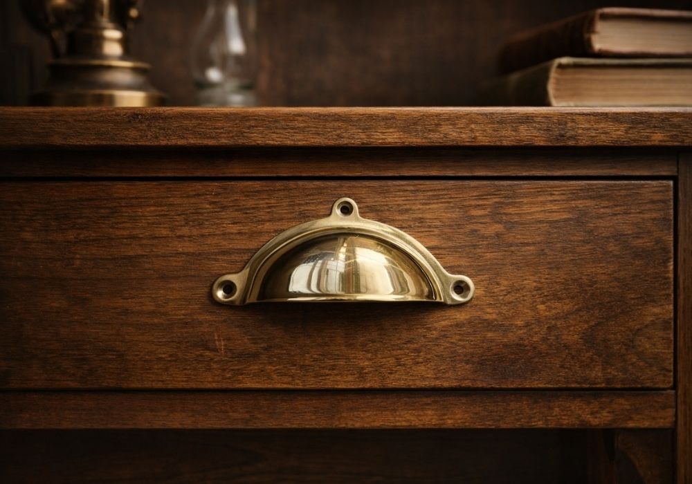 Royal lugged Cup Pull Handle Polished Brass

