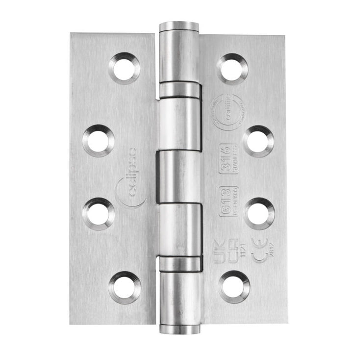 SUS 316 Ball Bearing Hinge Grade 13 Polished Stainless Steel (Pack of 2)