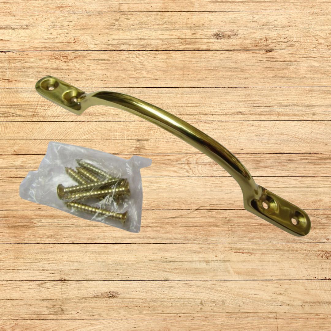 Sash Cabinet Pull Handle Polished Brass 6"